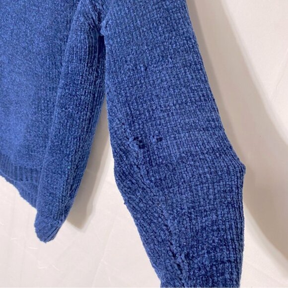 5/$25 Buffalo David Bitton Blue Chenille Cowl Neck Sweater S - Picture 5 of 15